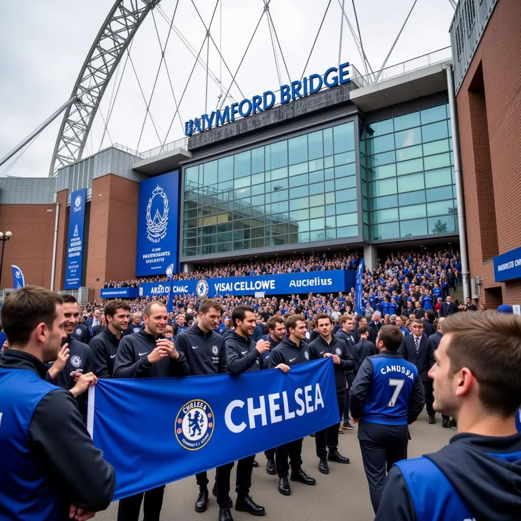 Hình ảnh CLB Chelsea ngày đầu tiên đến sân Stamford Bridge