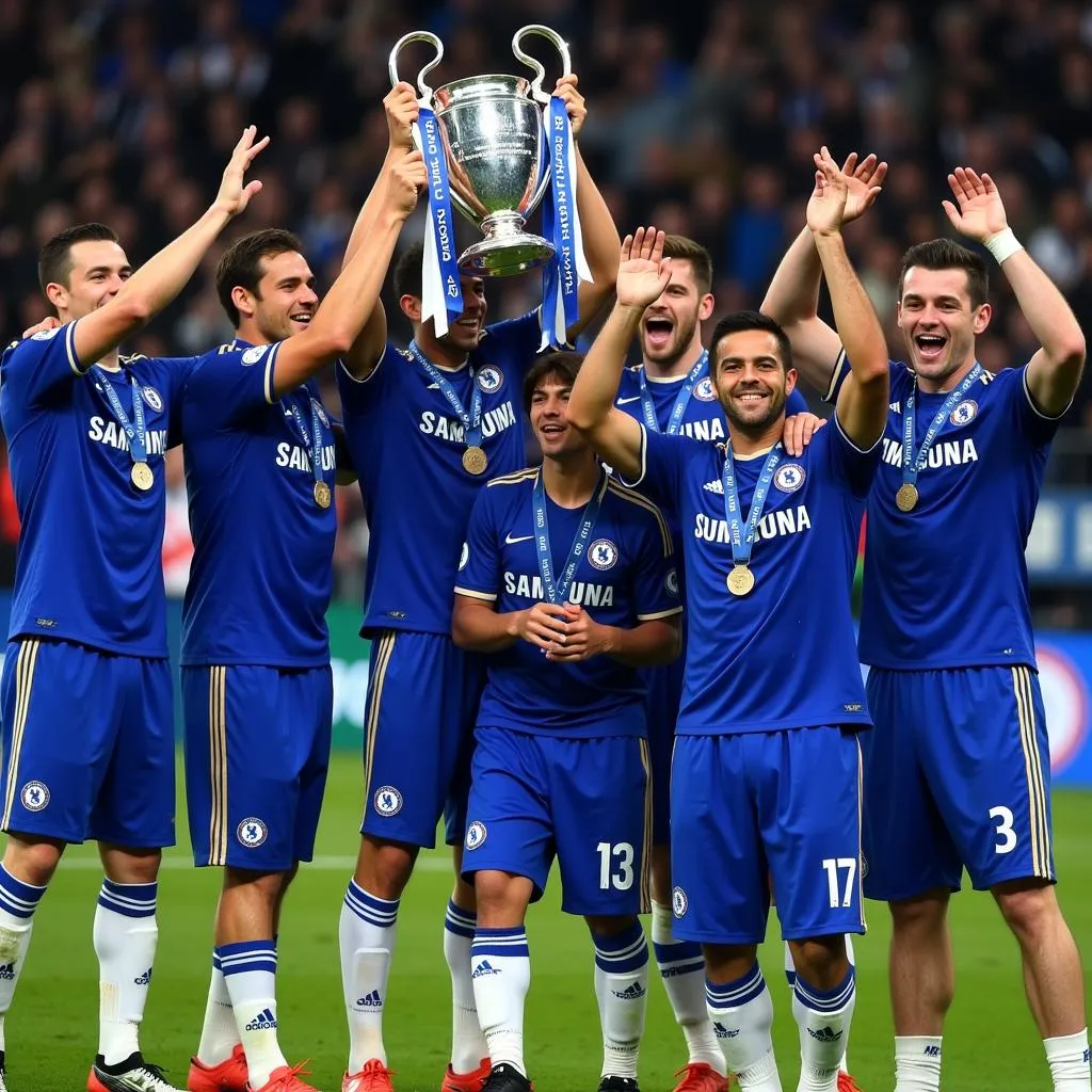 Hình ảnh CLB Chelsea vô địch Champions League 2012