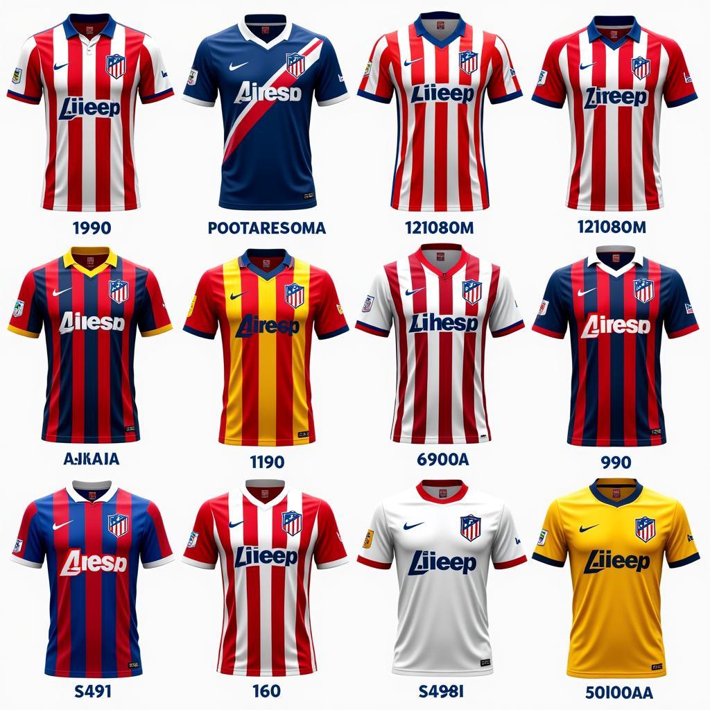 Lịch sử áo đấu Atletico Madrid qua các thời kỳ