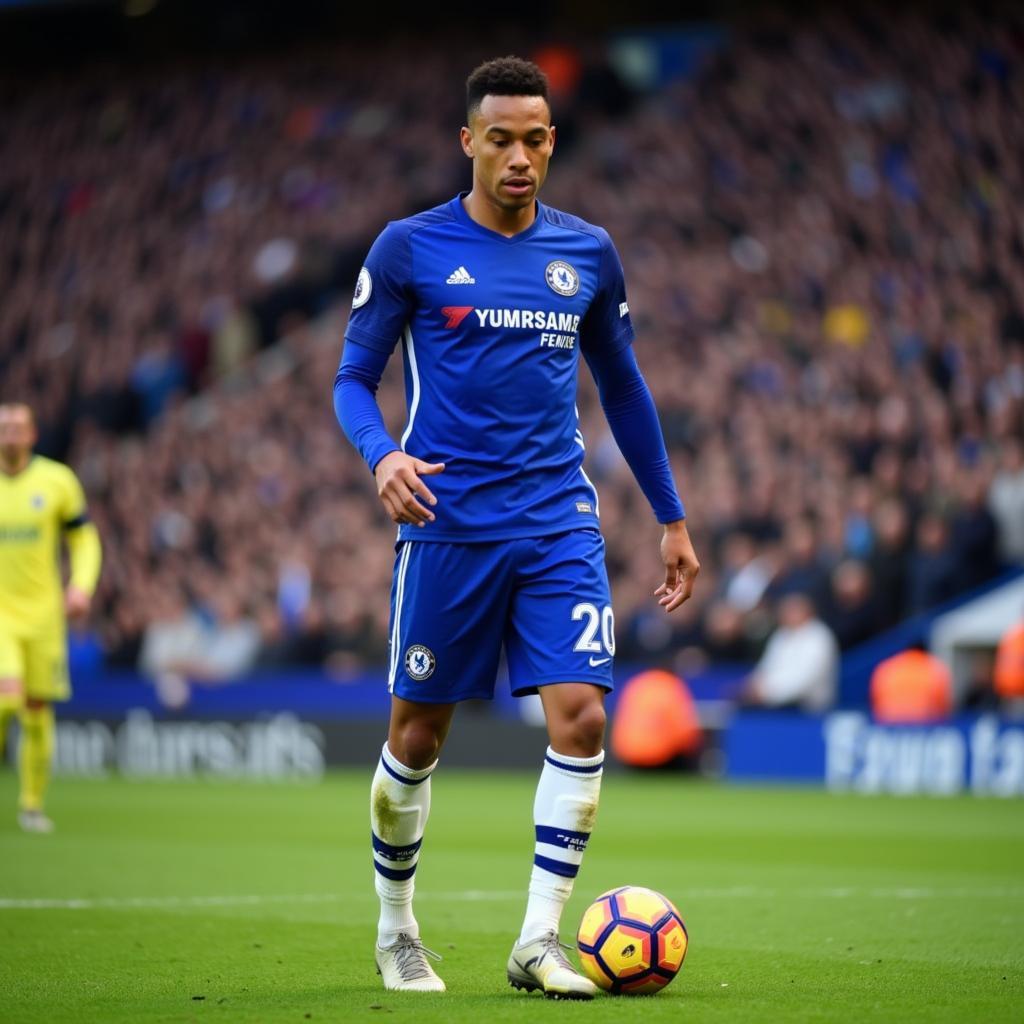 Aubameyang trong màu áo Chelsea