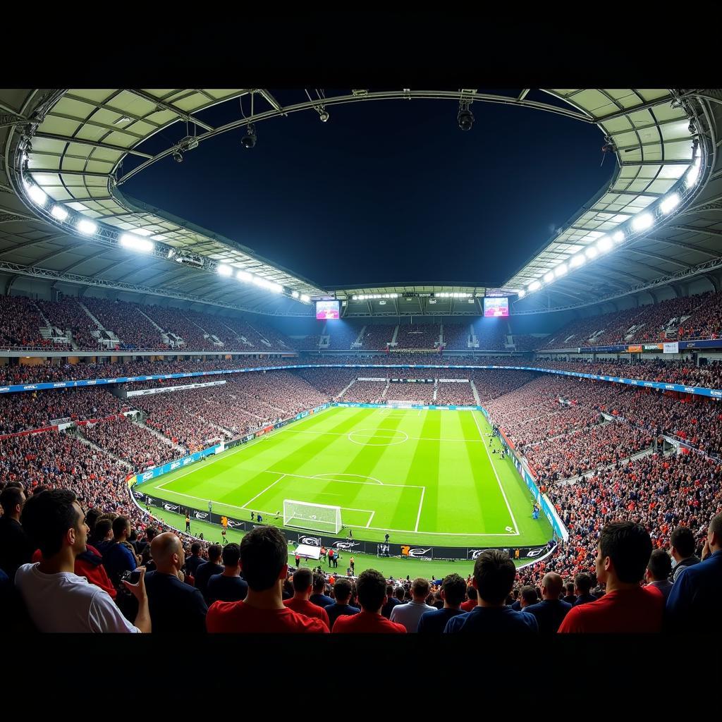 Bên trong sân vận động Stade de France trước trận đấu