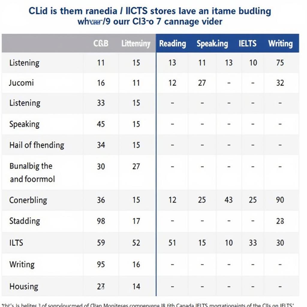 Bảng quy đổi điểm CLB sang IELTS