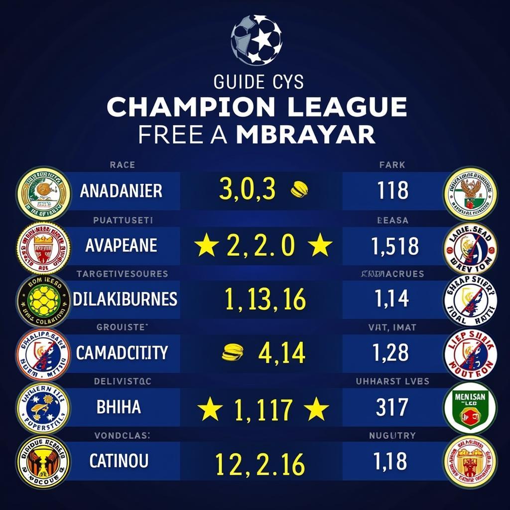 Bảng xếp hạng AFC Champions League