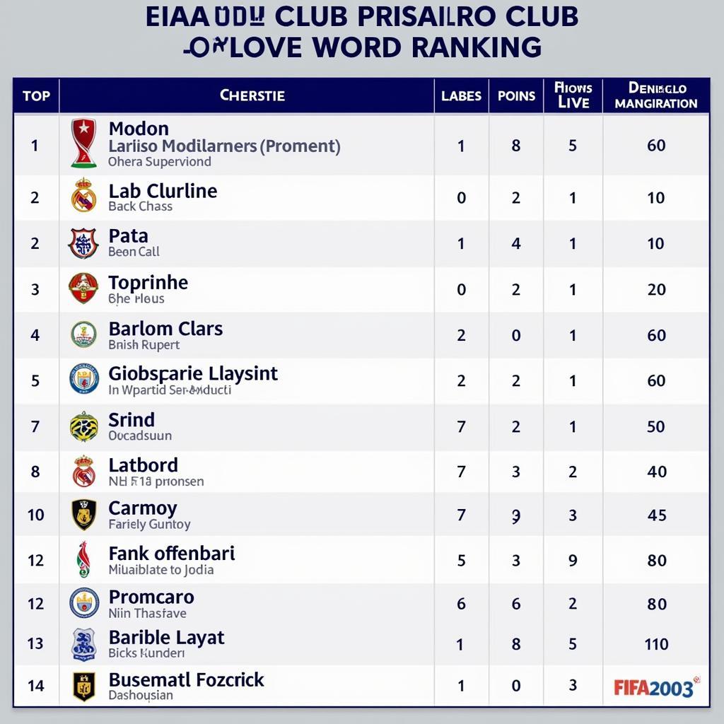 FIFA Club Ranking 2023