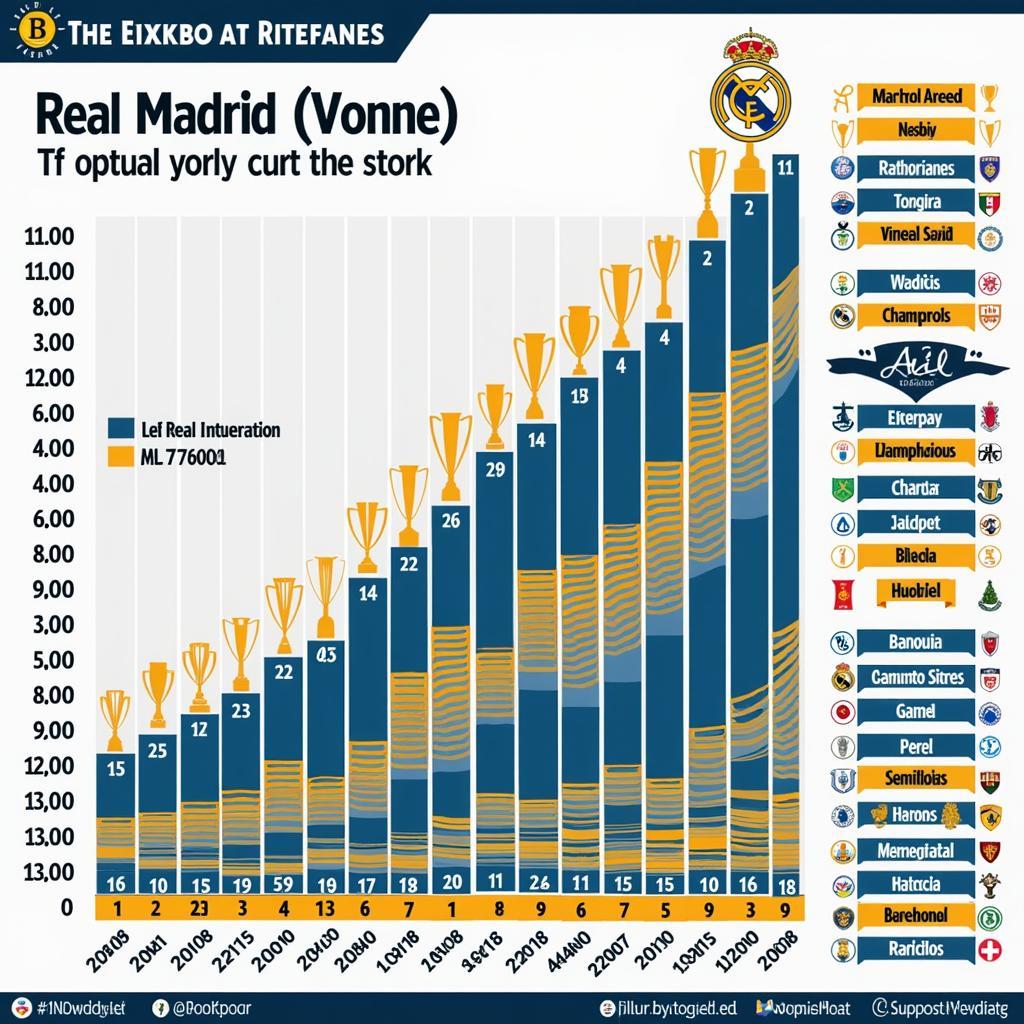 Biểu đồ danh hiệu Real Madrid