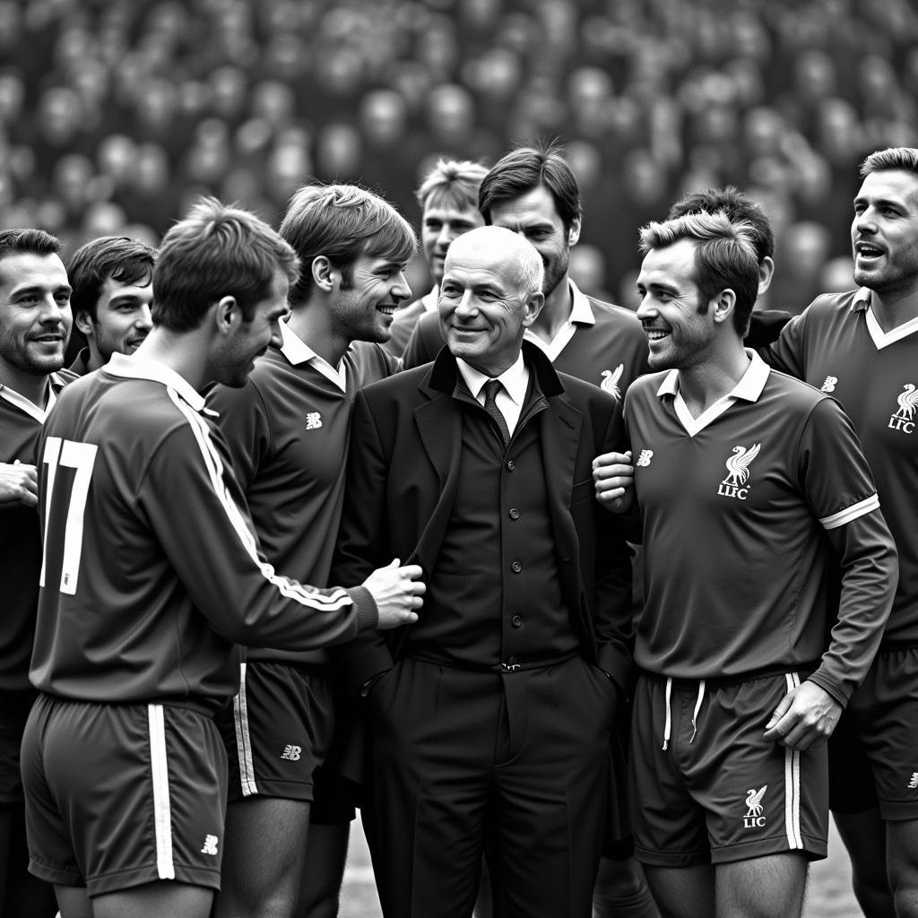 Bill Shankly và các cầu thủ Liverpool