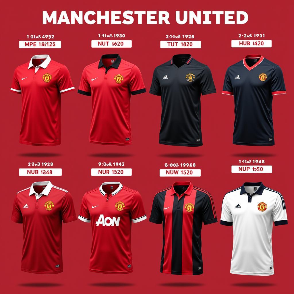 Bộ sưu tập áo CLB Manchester United qua các thời kỳ