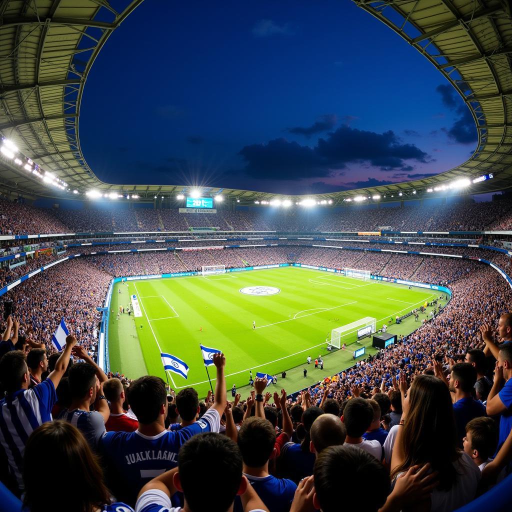 Maccabi Tel Aviv Fans: A Sea of Yellow and Blue