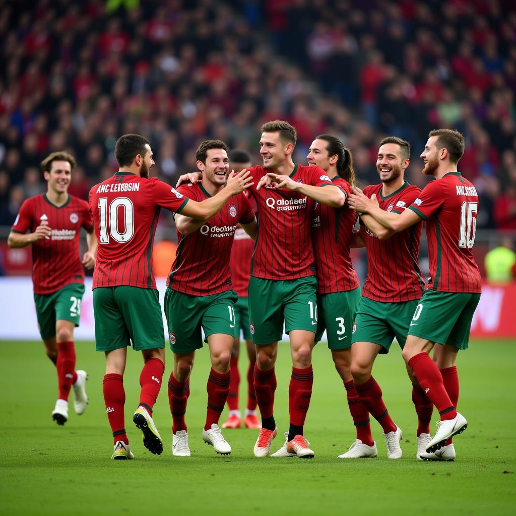 Các cầu thủ FC Augsburg trong áo đấu 2018