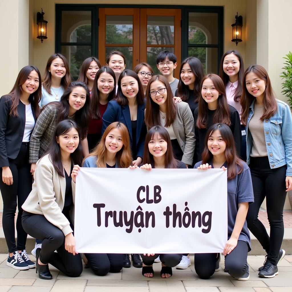 Thành viên CLB Truyền thông chụp hình lưu niệm