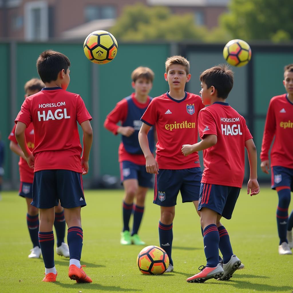 Young HAGL players in training