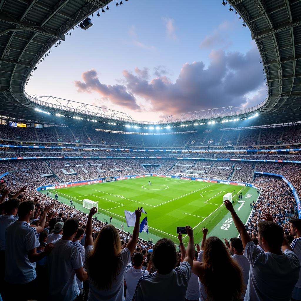 CĐV Real Madrid tại sân Bernabéu