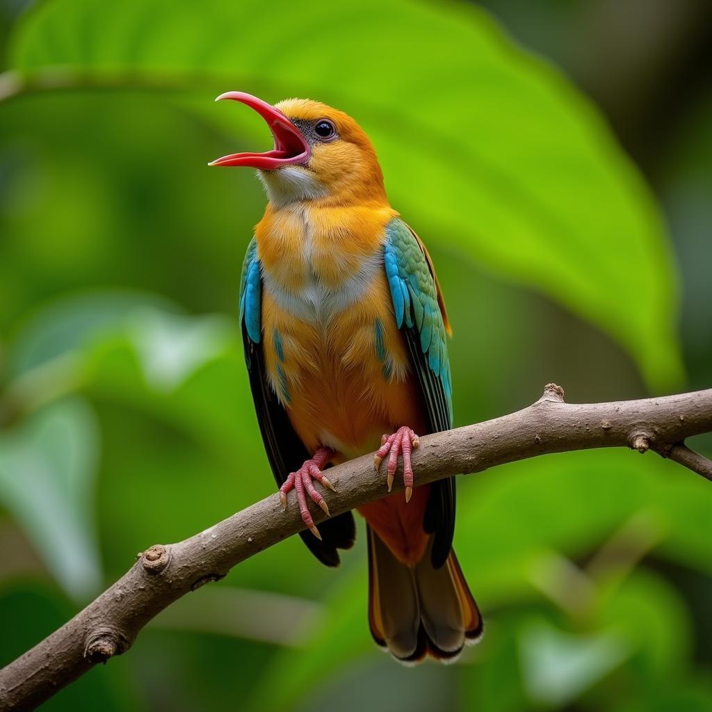 Chim chào mào mồi đang hót