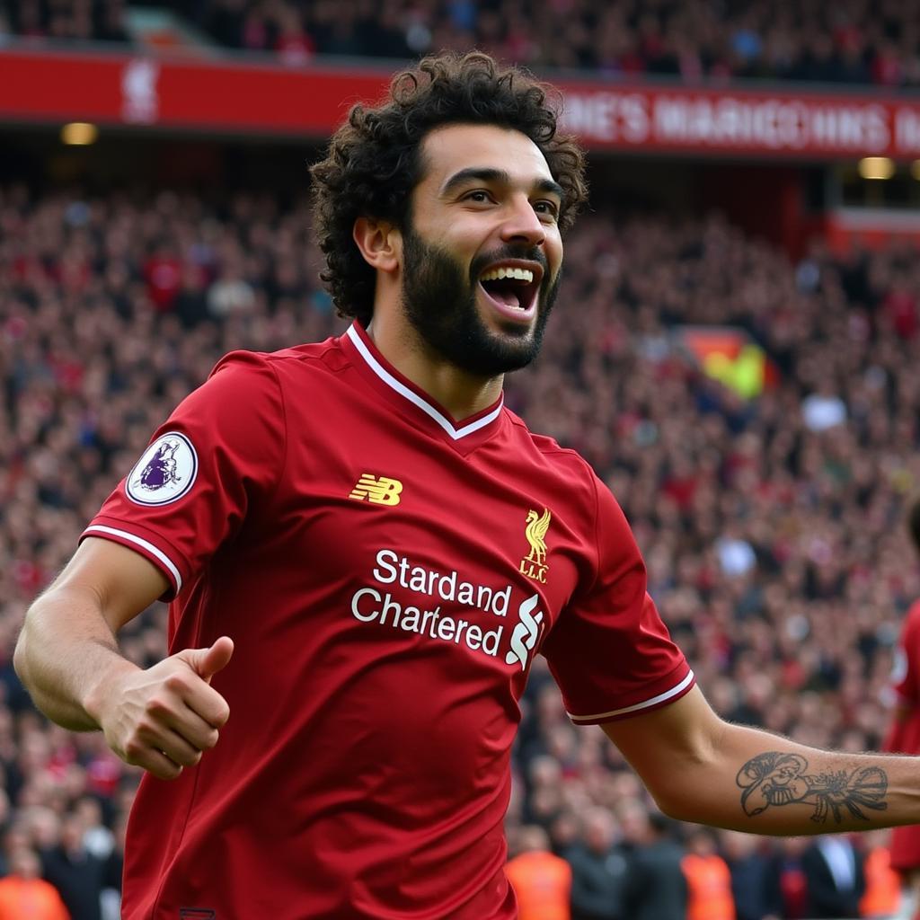 Mohamed Salah trong màu áo Liverpool