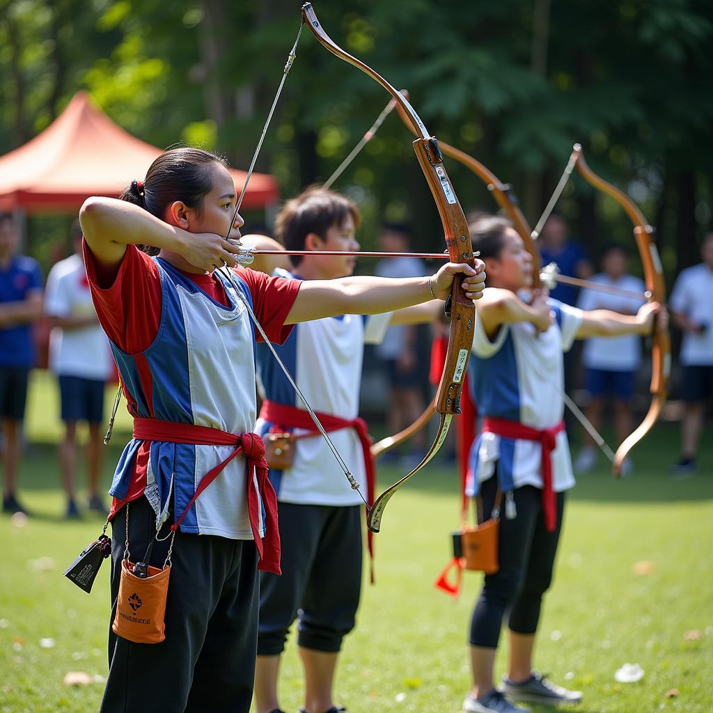 Giải đấu bắn cung tại CLB cung Sài Gòn