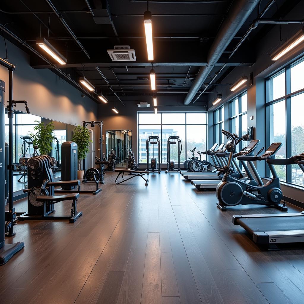 Không gian tập luyện tại CLB Gym 17 Phan Huy Ích