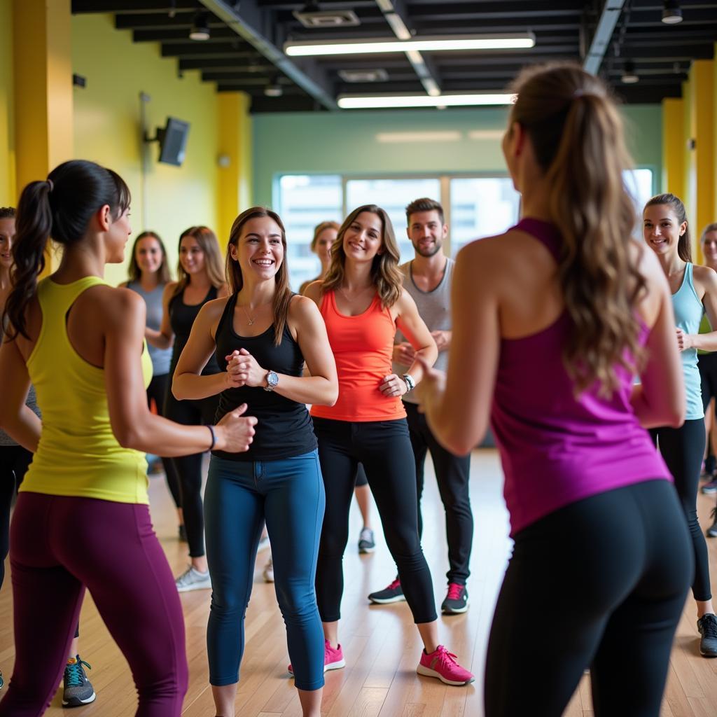 Lớp học Zumba sôi động tại CLB Gym 17 Phan Huy Ích