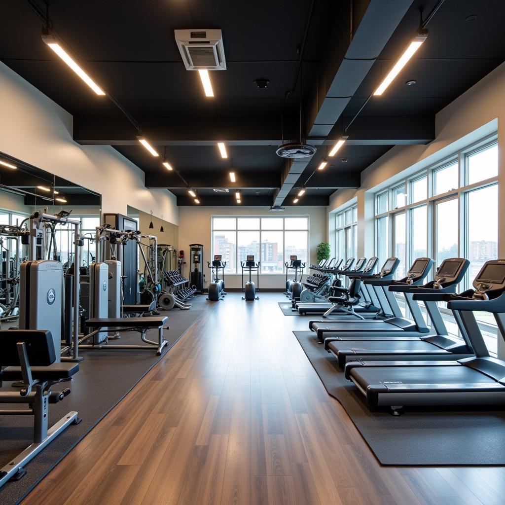 Không gian tập luyện tại CLB Gym Tiến Phương