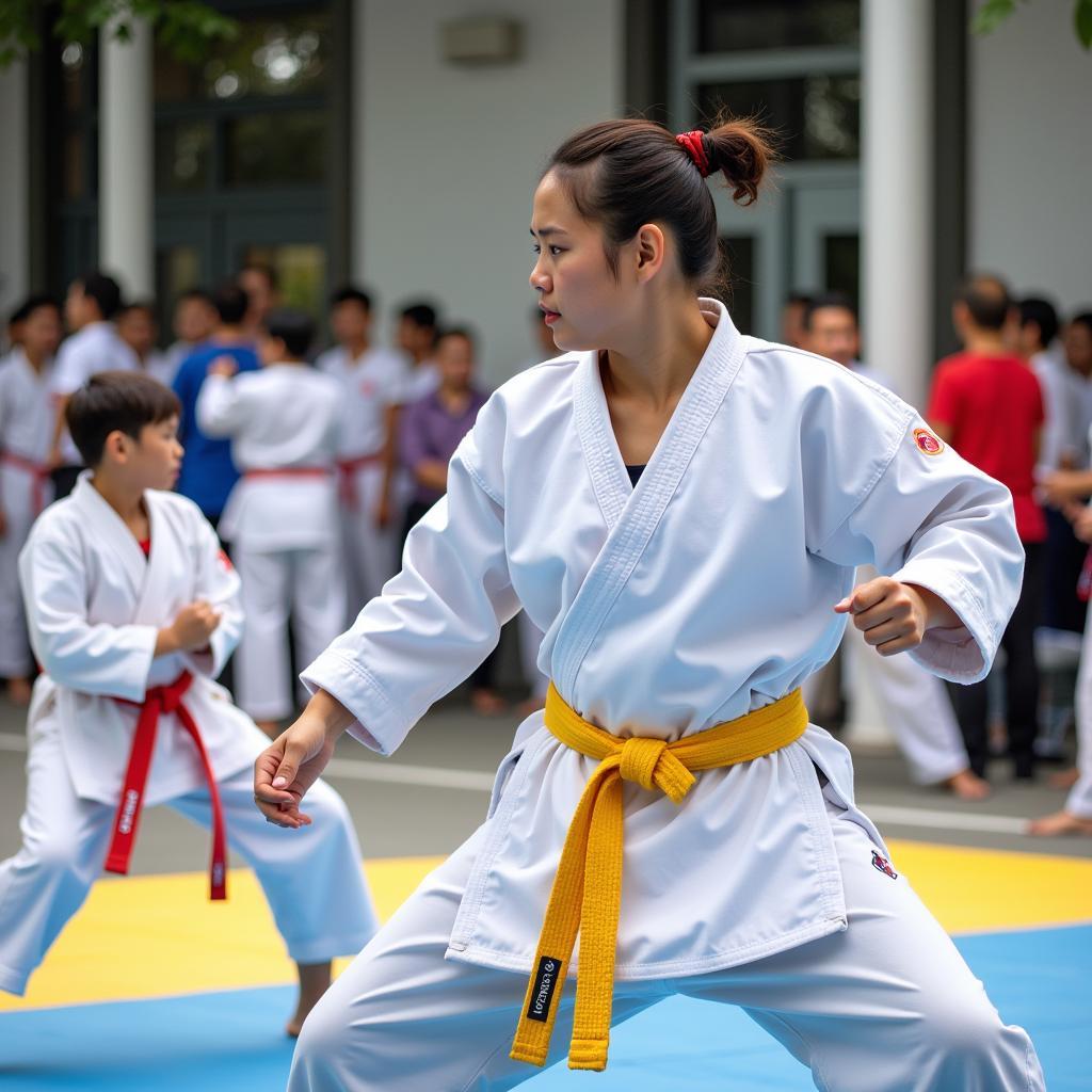 CLB Karate Bình Dương Tập Luyện