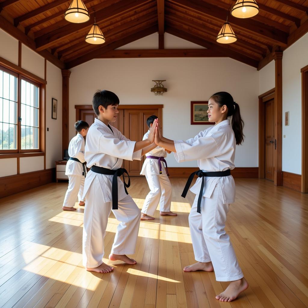 Luyện tập Karate tại CLB ở Huế