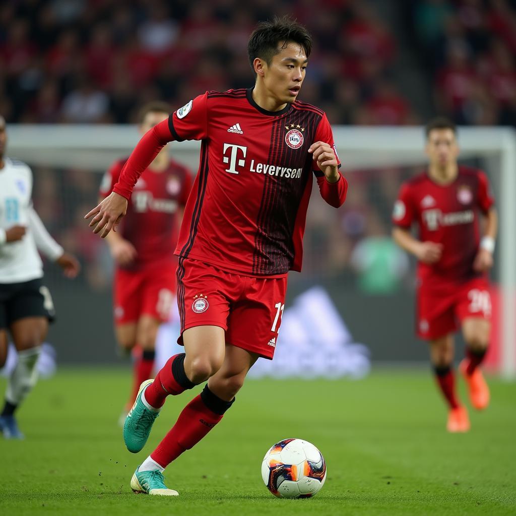 Cầu thủ Son Heung-min trong màu áo CLB Leverkusen