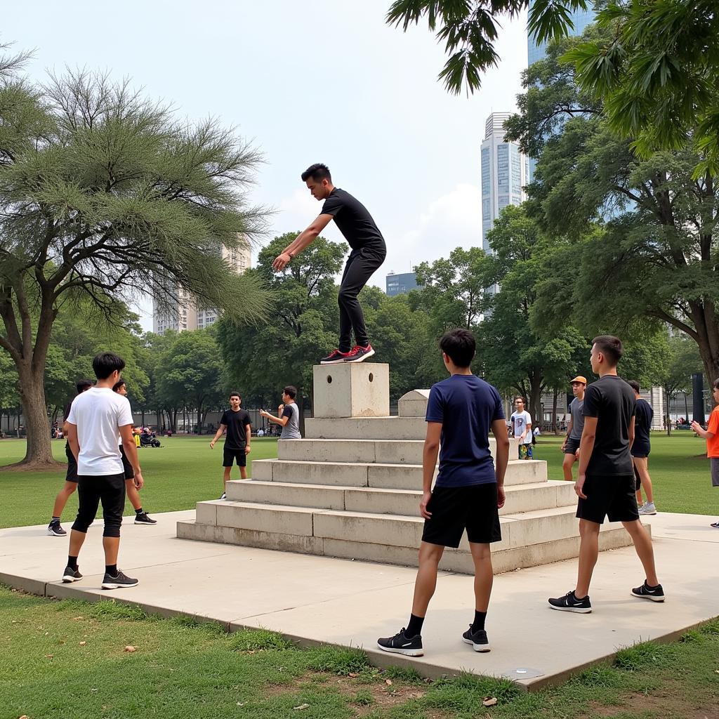 CLB Parkour Công Viên Lê Thị Riêng: Nơi Hội Tụ Niềm Đam Mê