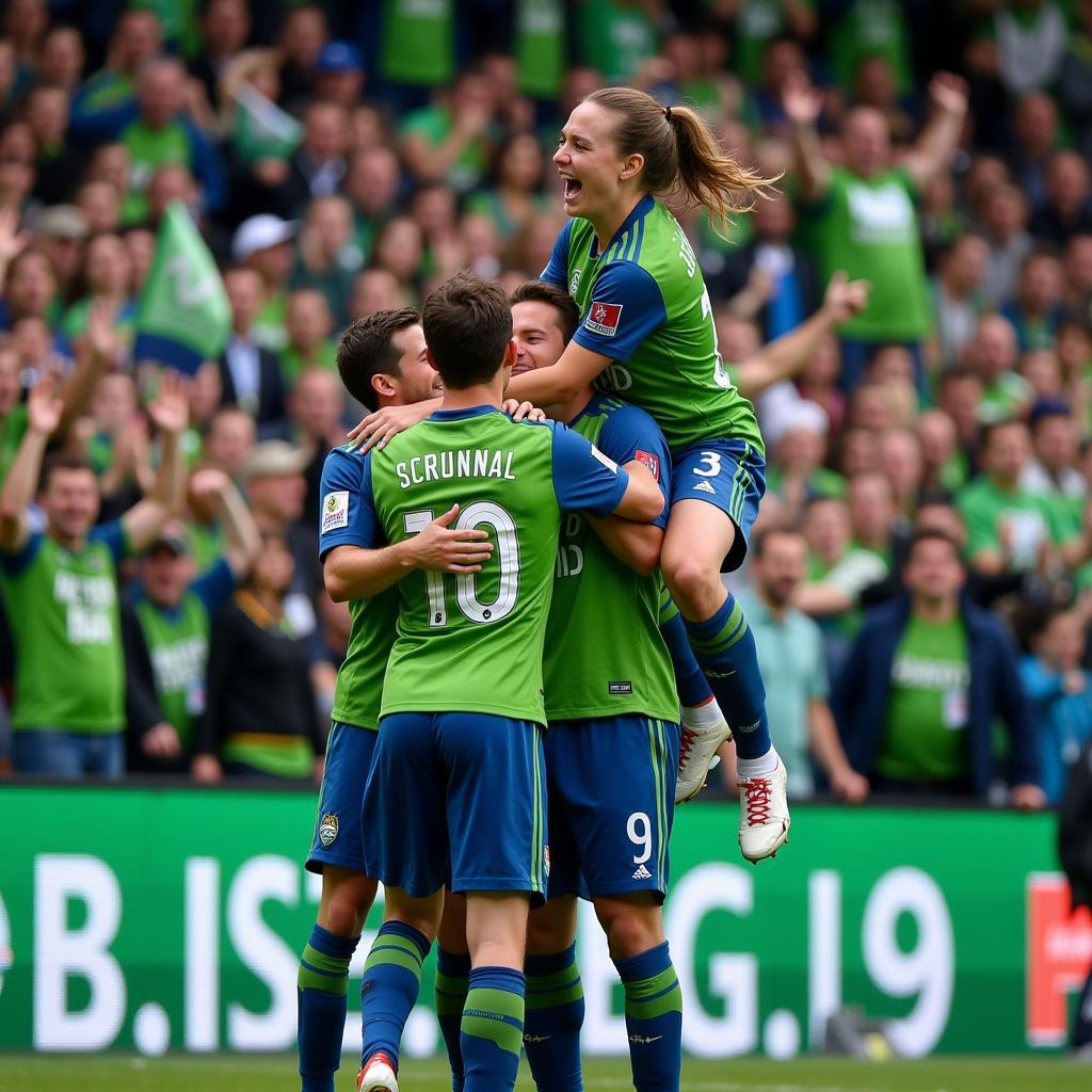 CLB Seattle Sounders ăn mừng chiến thắng