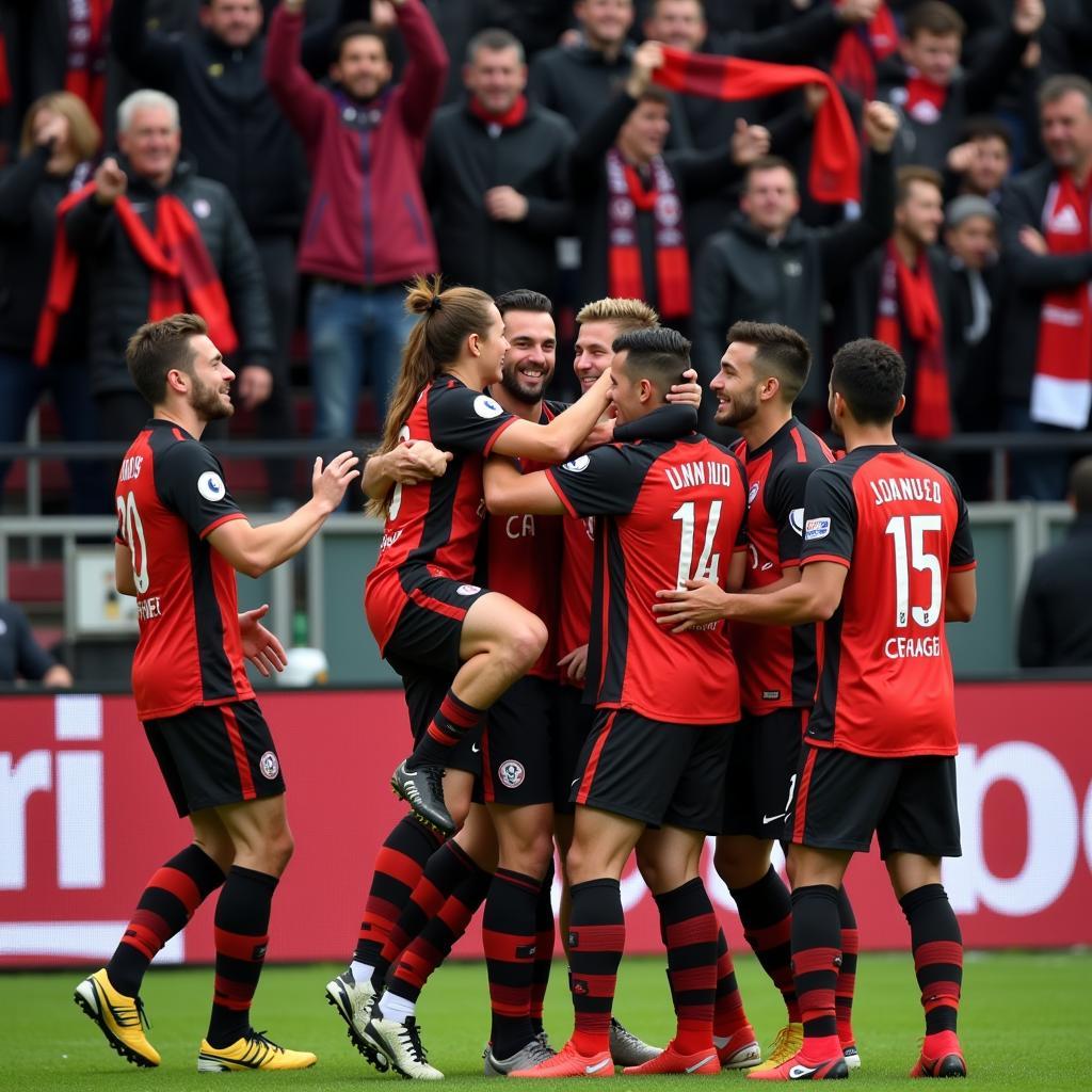 CLB Stade Rennes ăn mừng chiến thắng