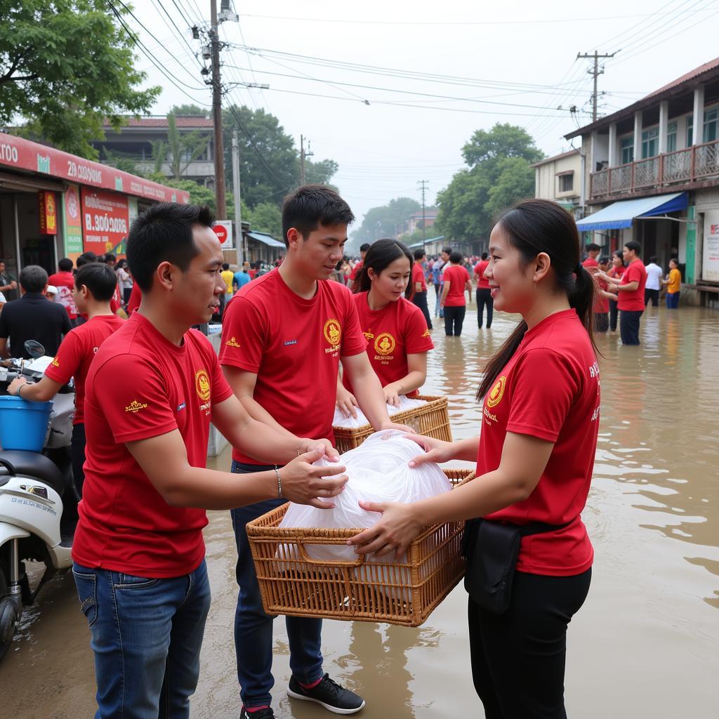 CLB Trái Tim Tình Nguyện cứu trợ thiên tai