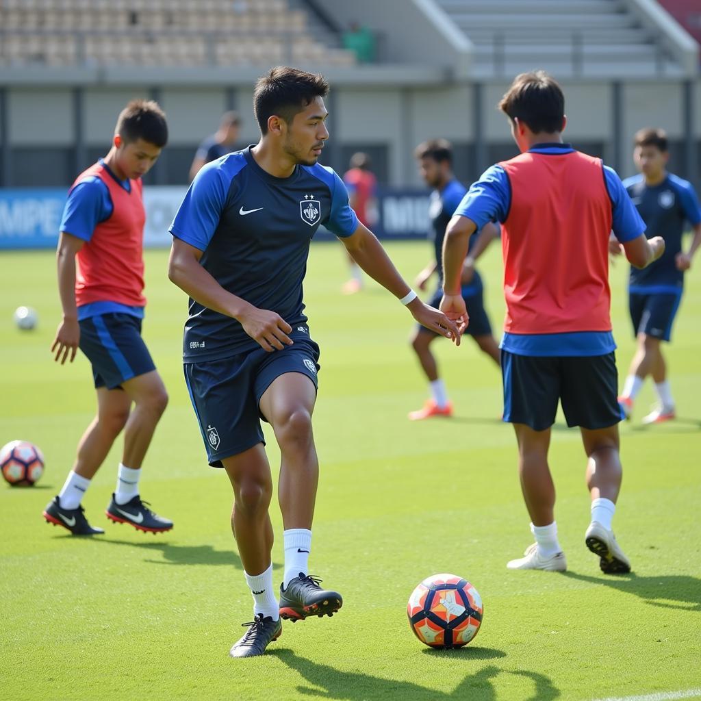 Công Phượng tập luyện cùng đồng đội Incheon United