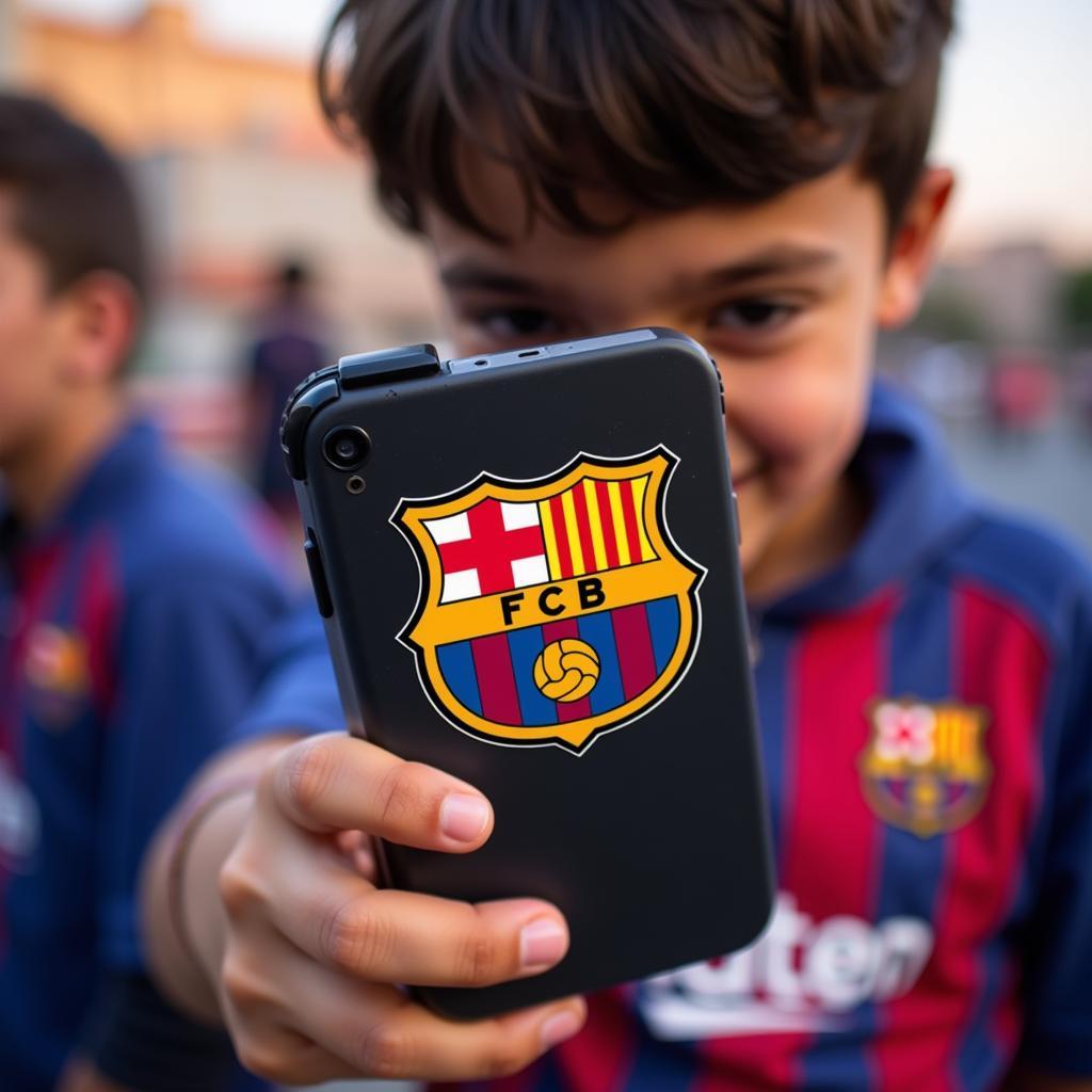 Dán Điện Thoại Đẹp Hình Logo CLB Barcelona