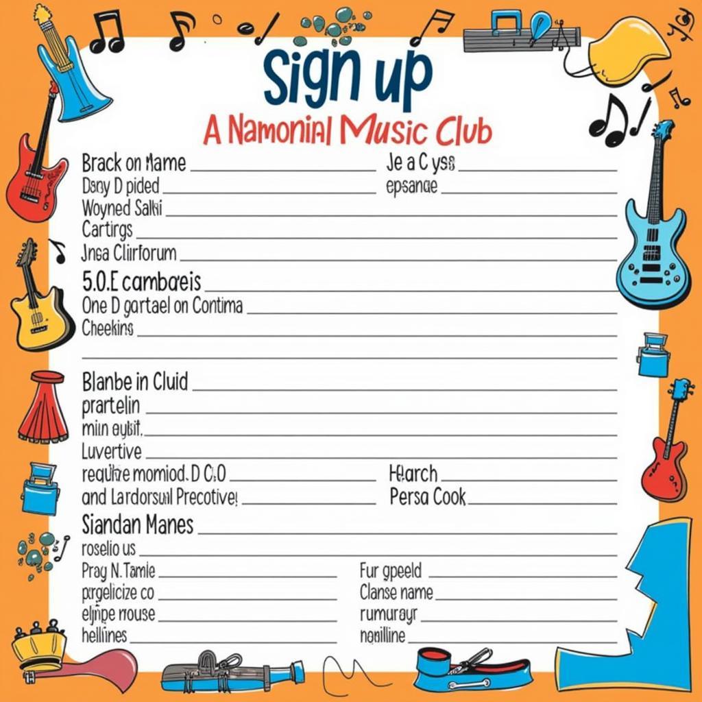 Music Club Member List