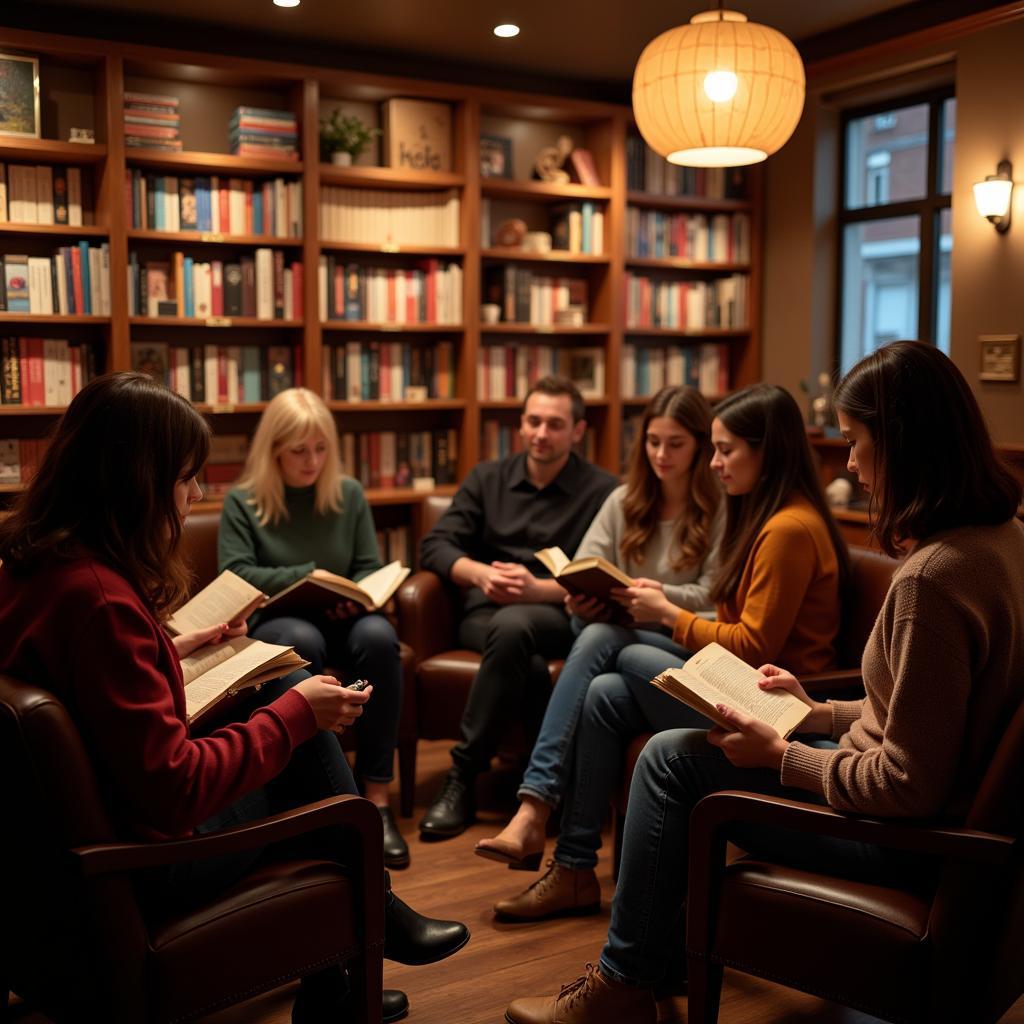 Reading in a book club setting