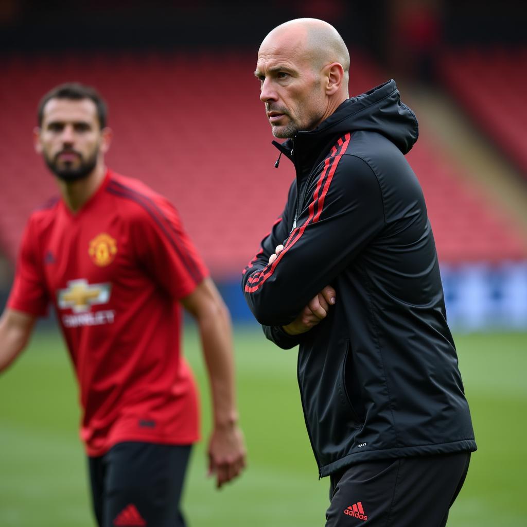 HLV Erik Ten Hag huấn luyện CLB MU