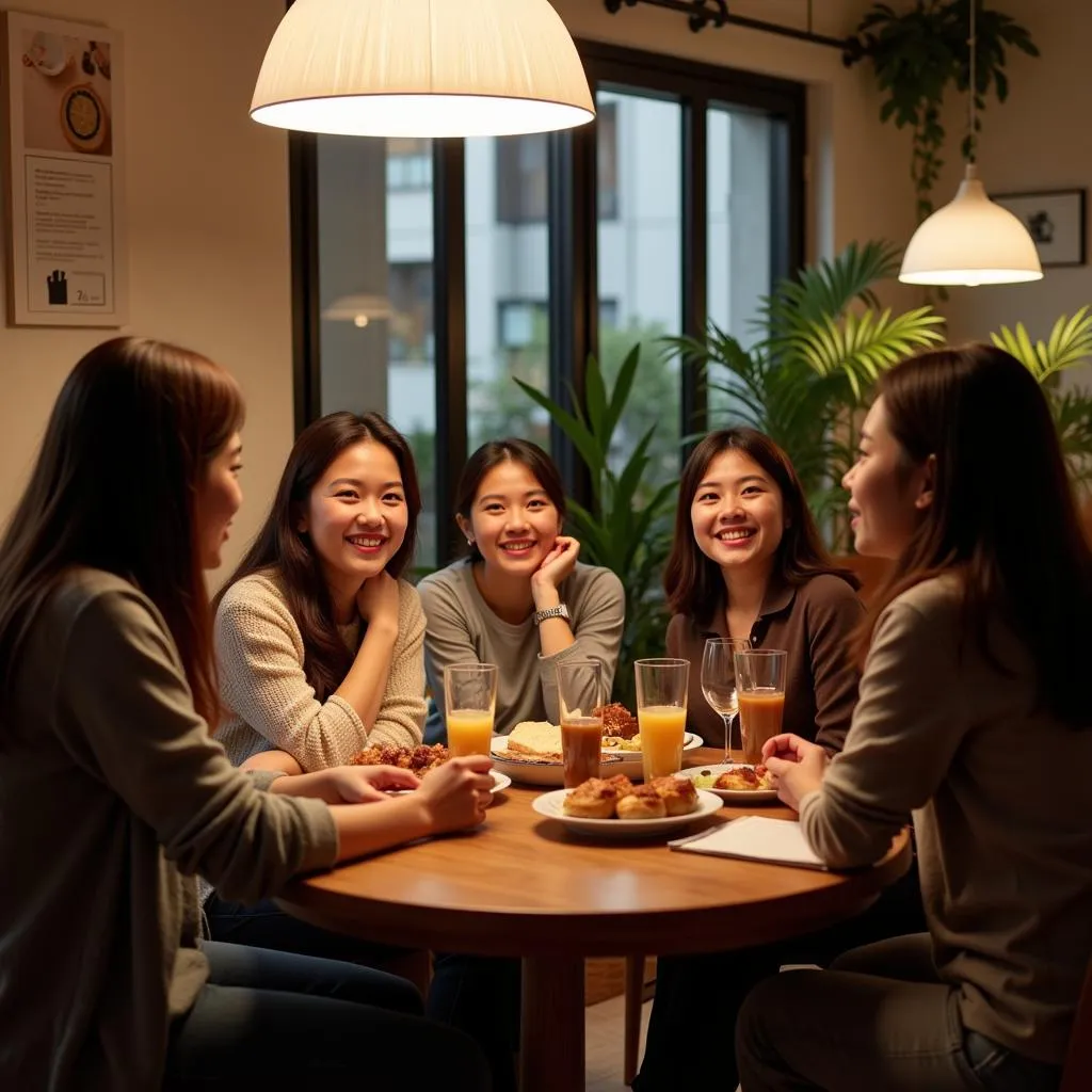 Bách Khoa University Students Engaging in English Conversation