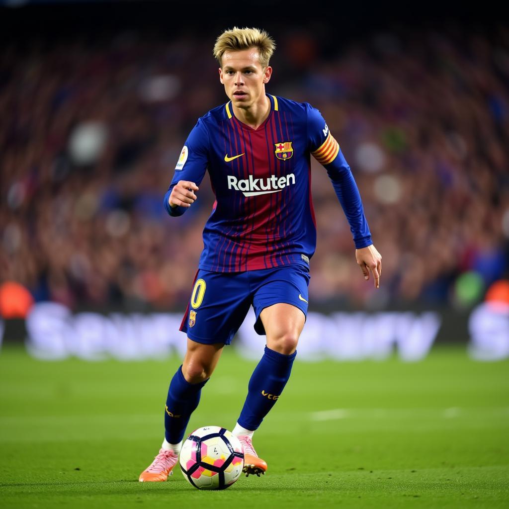 Frenkie De Jong trong màu áo Barcelona