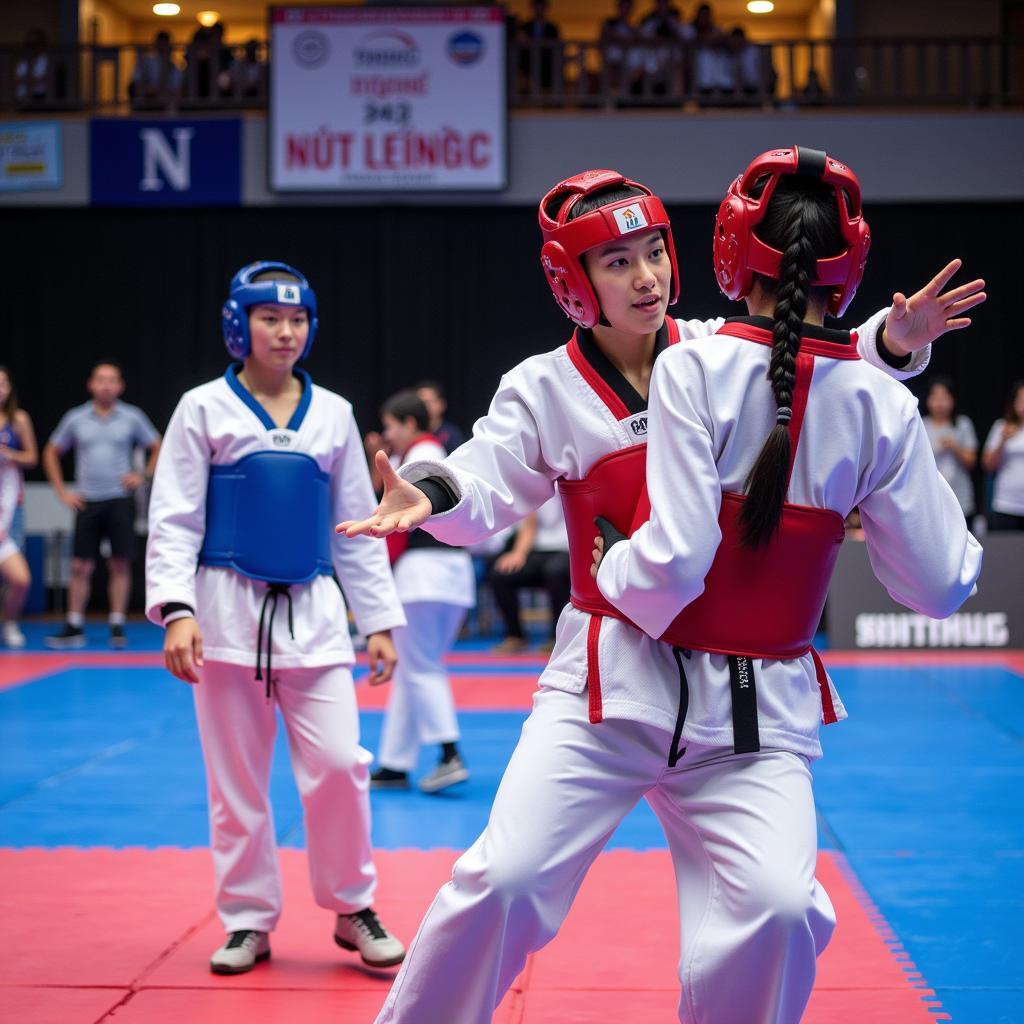 Giải đấu Taekwondo tại quận Hai Bà Trưng