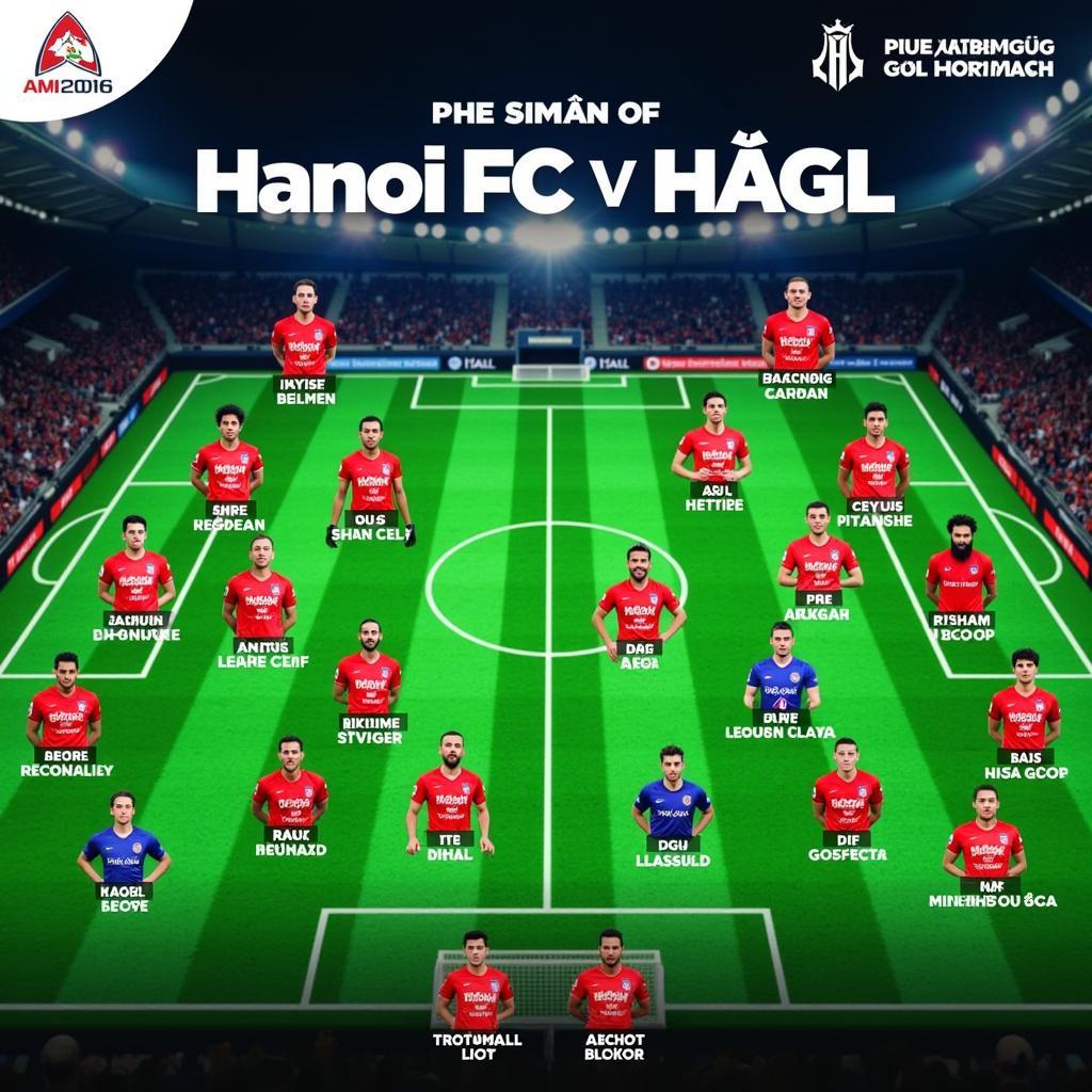 Đội hình ra sân Hà Nội FC vs HAGL