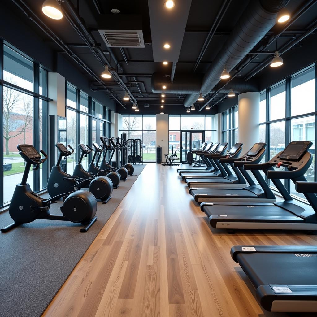 Hệ thống trang thiết bị hiện đại tại CLB Gym Ellit