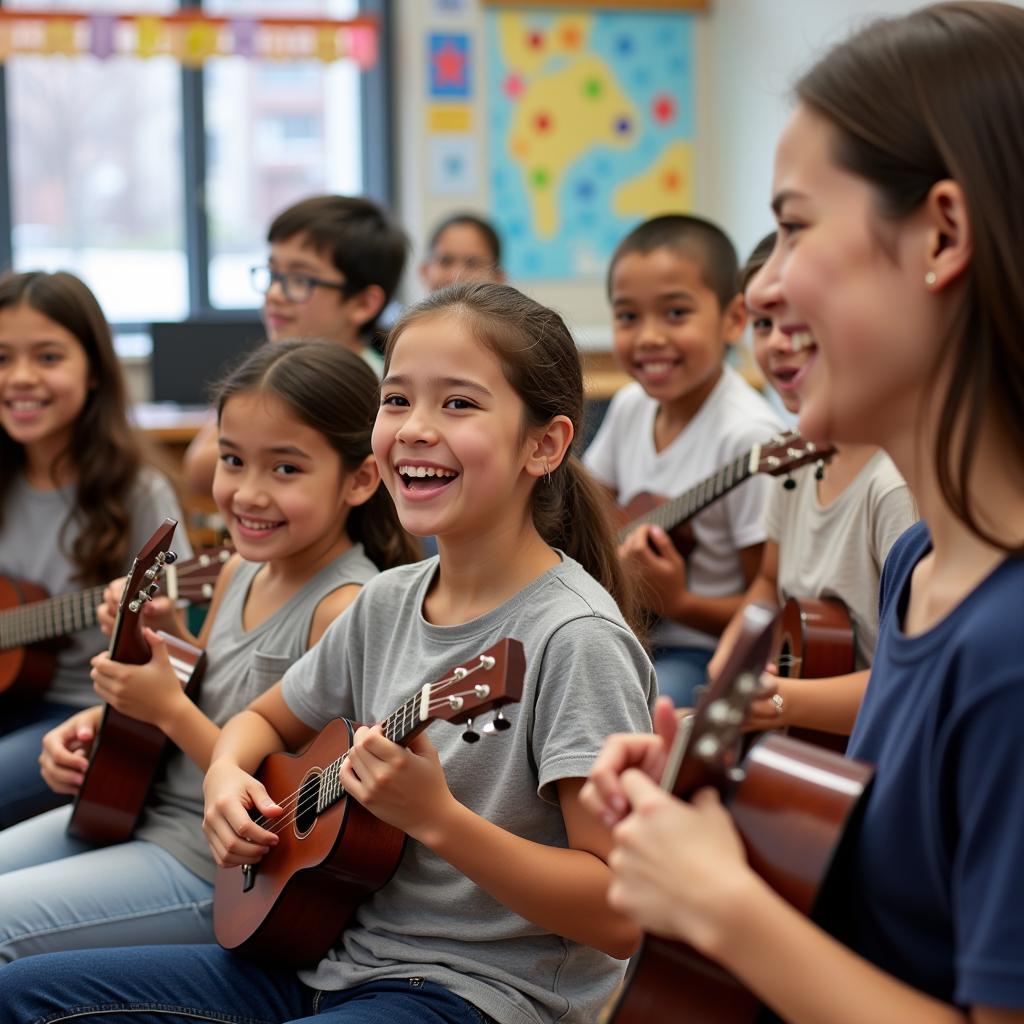 Học ukulele với giáo viên nước ngoài