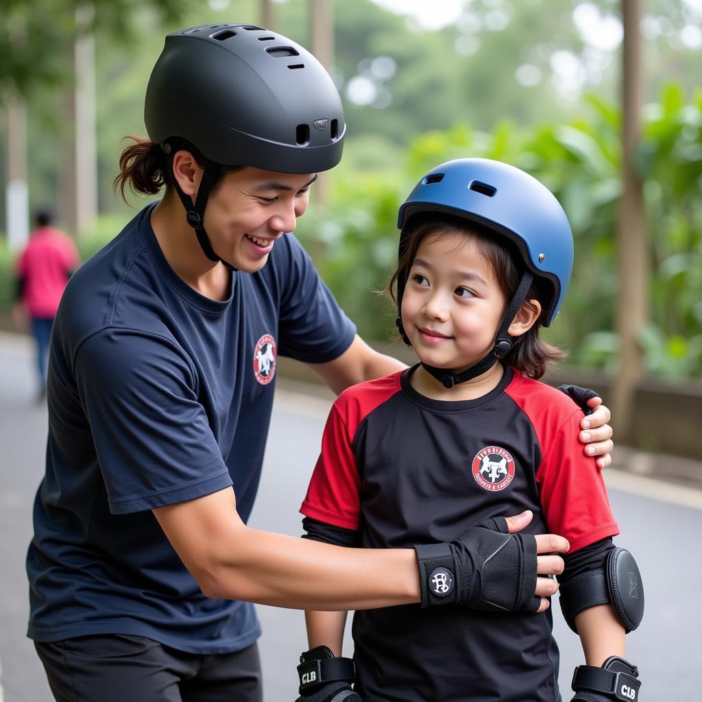 Huấn luyện viên CLB Patin Thịnh Nguyễn tận tâm hướng dẫn học viên