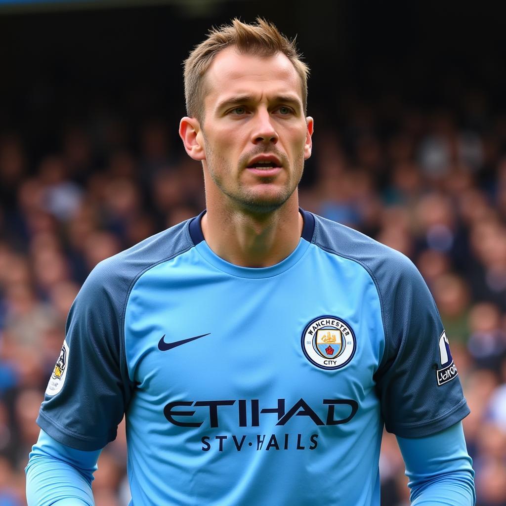 Joe Hart trong màu áo Manchester City