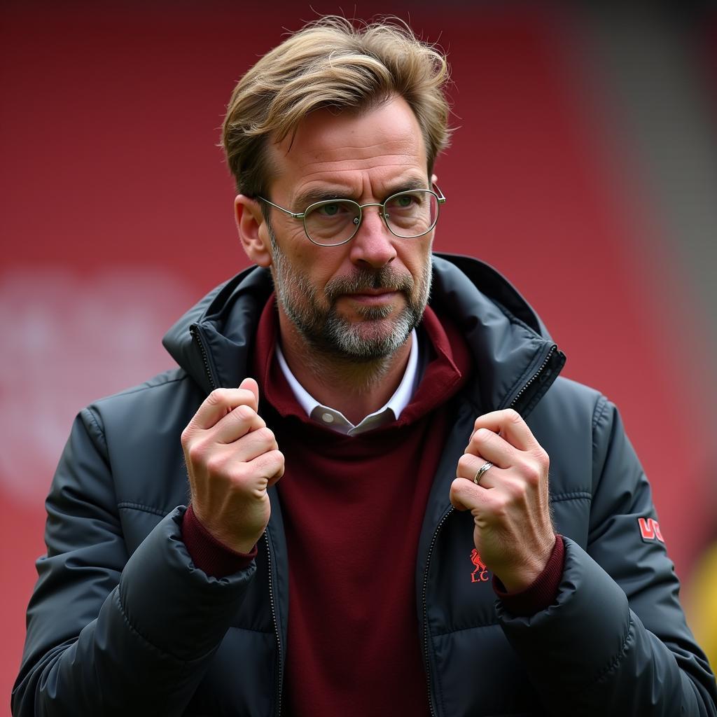 HLV Jurgen Klopp chỉ đạo chiến thuật