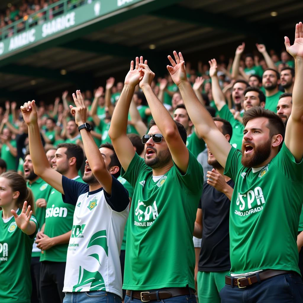 Khán đài chật kín người hâm mộ Sporting CP Futsal