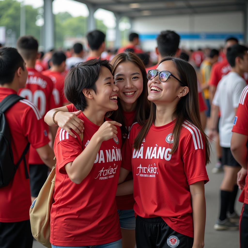 Fans cheering for SHB Da Nang