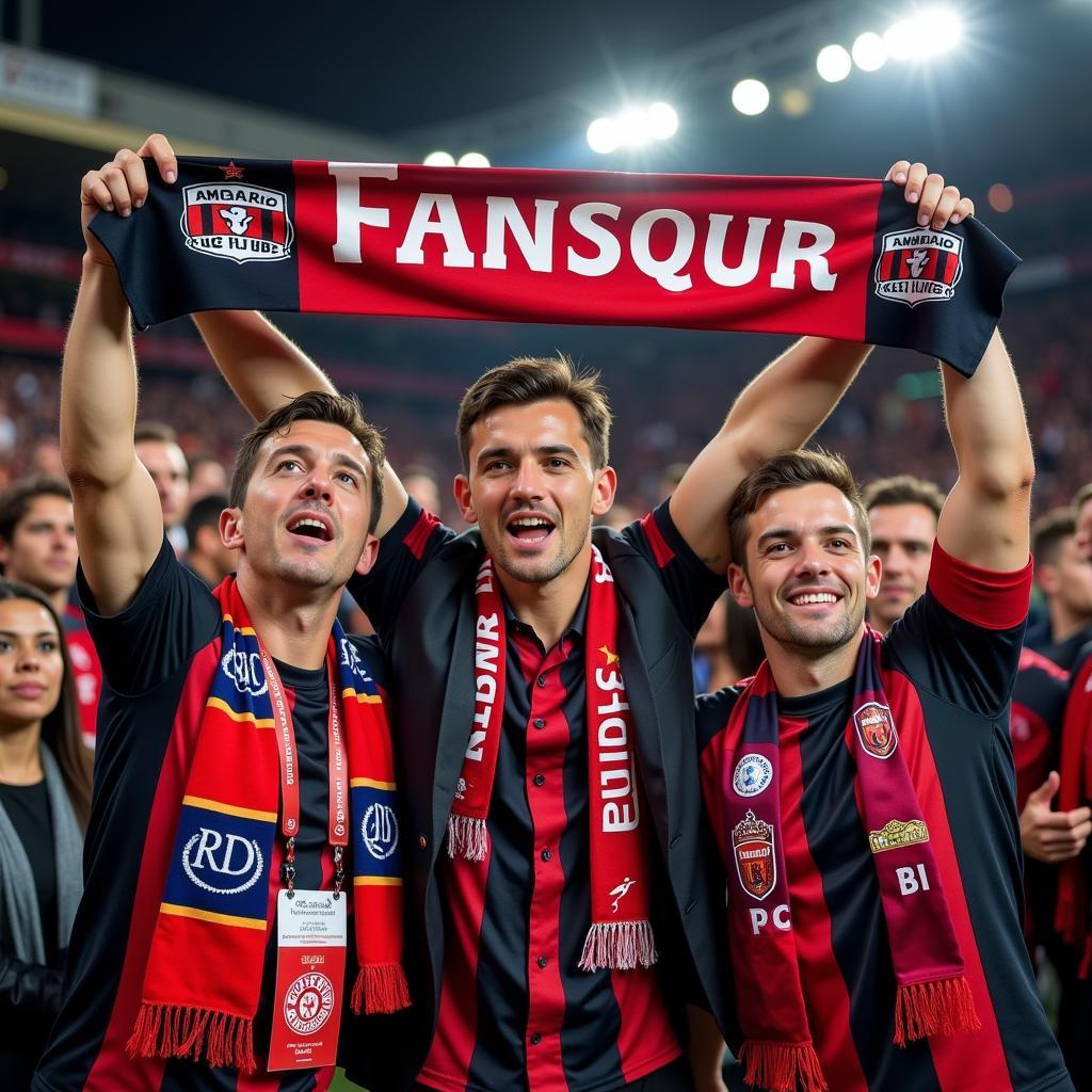 CLB Football Team United With Their Scarves