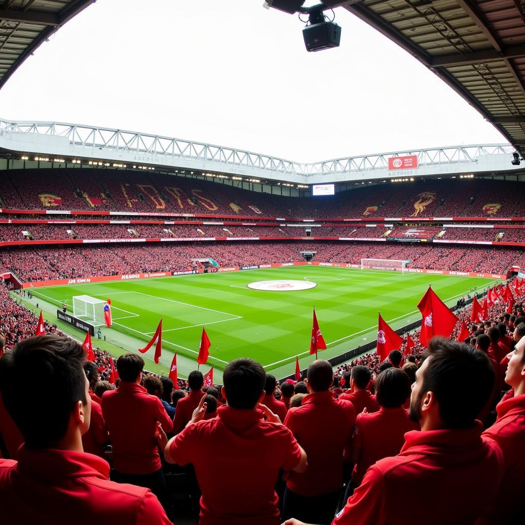 Cổ động viên Liverpool hát vang "You'll Never Walk Alone"