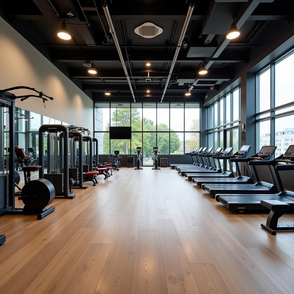 Không gian tập gym hiện đại