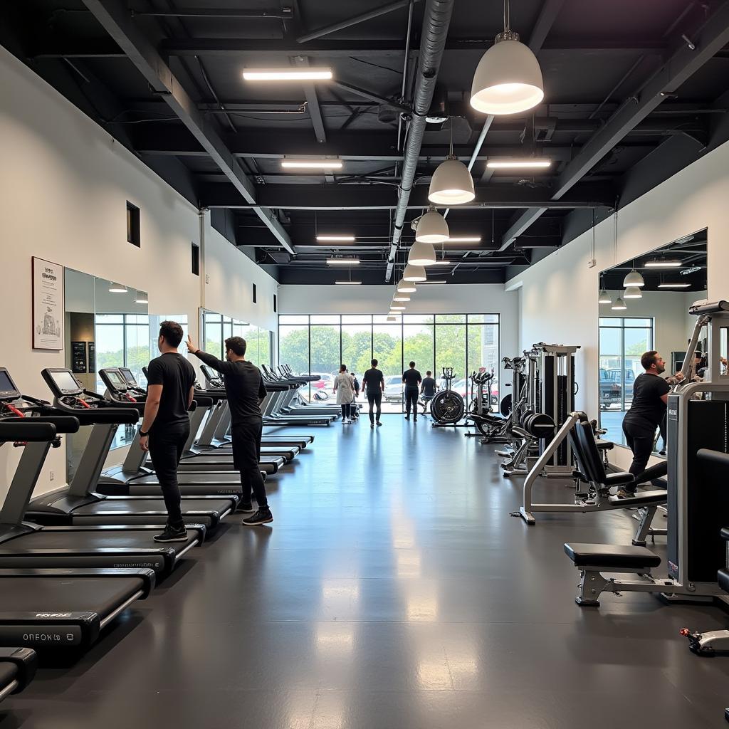 Không gian tập luyện tại CLB Gym Thần Sấm