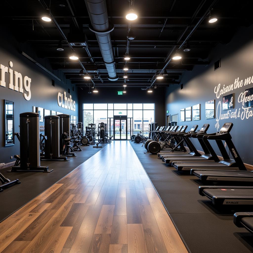 Inviting and spacious gym interior